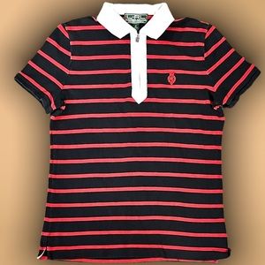 (S) Lauren Active 1/4 Zip Striped Polo by Ralph Lauren 25 X 18
